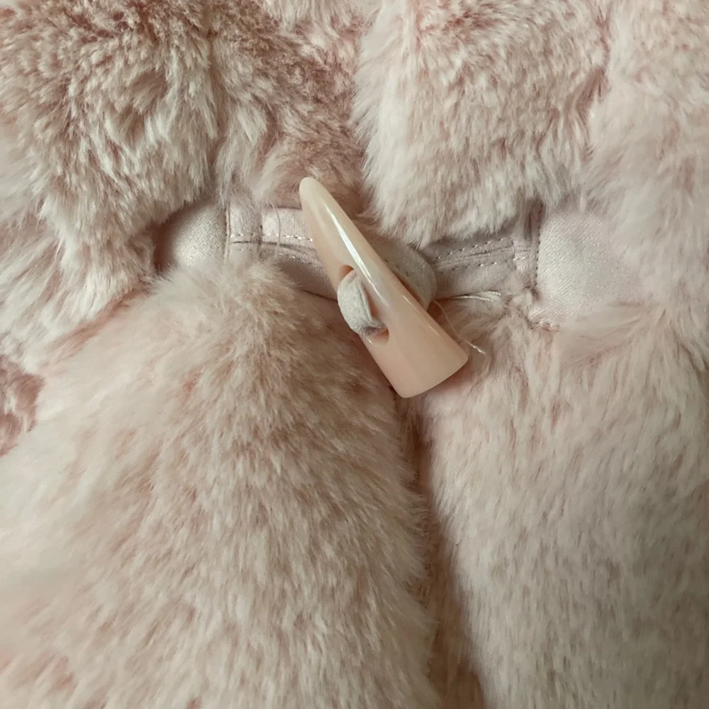 Catherine Malandrino Mini Pink Girls Faux Fur Bear Ears Bunny Tail Vest size 18M